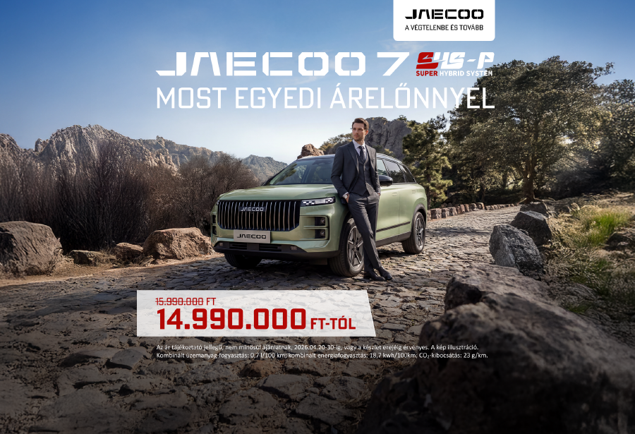 Jaecoo 7 SHS-P EXCLUSIVE <s>15.990.000</s> Ft - Ft helyett 14.990.000 Ft